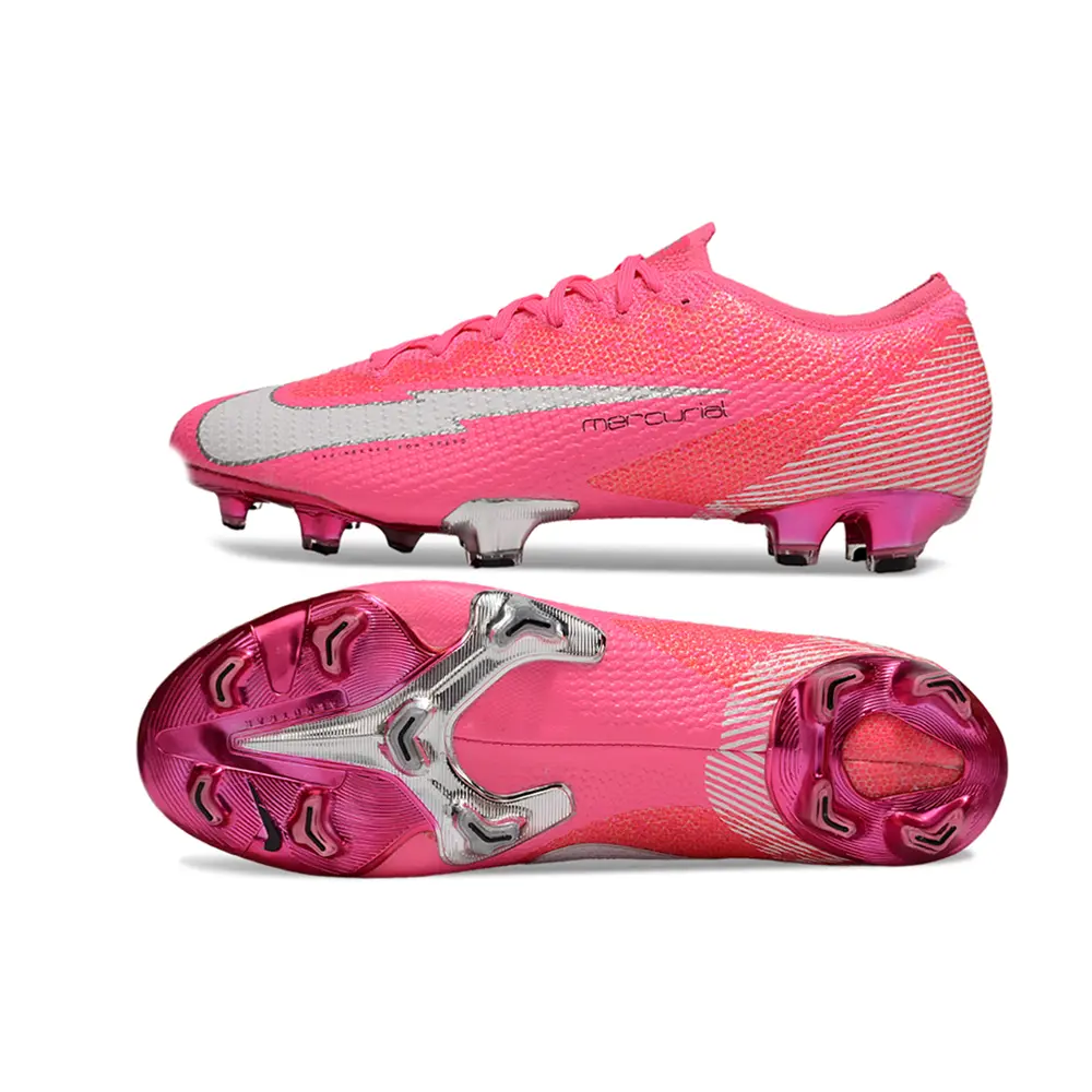 Chuteira Nike Mercurial Vapor 13 Elite FG Rosa e Prata