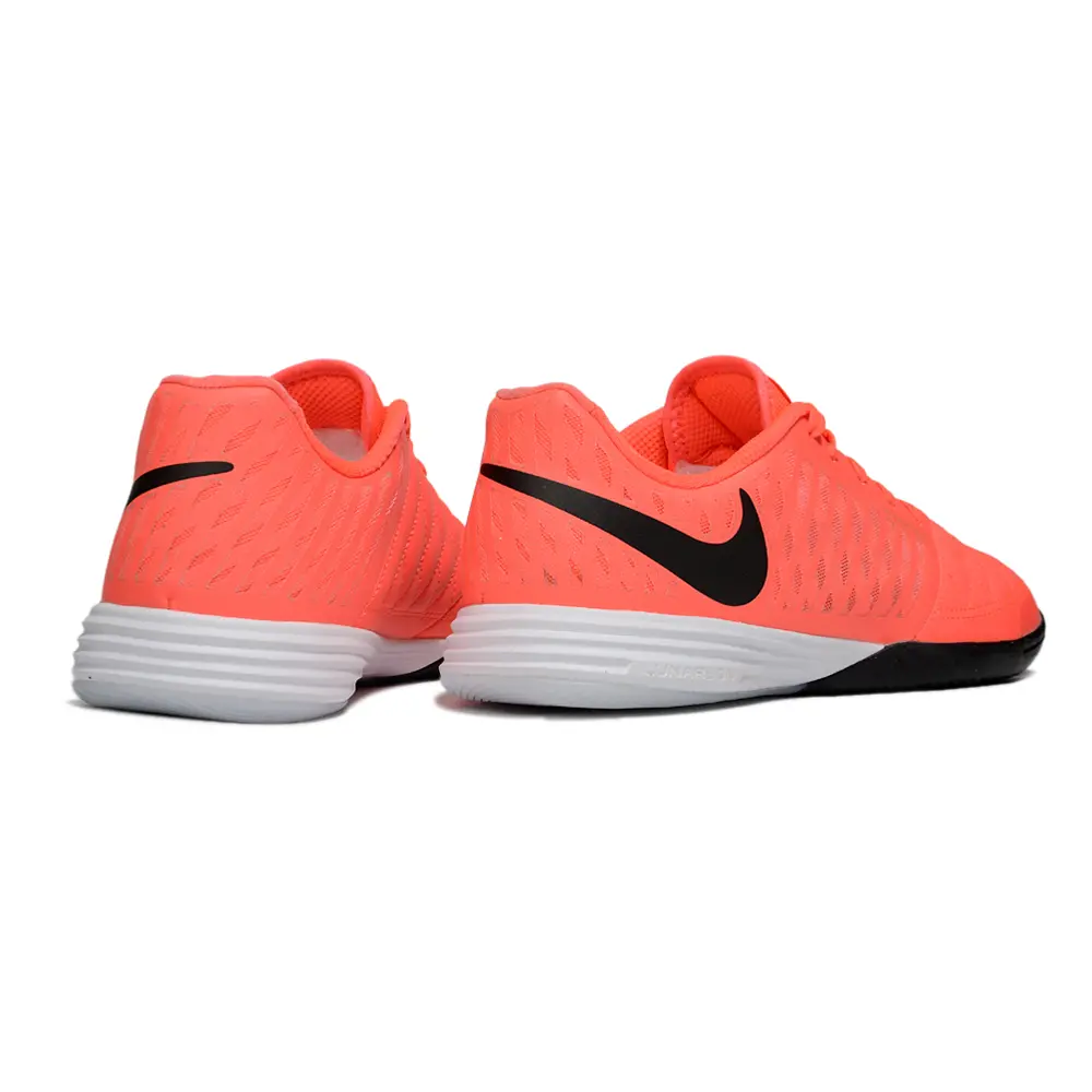 Chuteira Futsal Nike Lunar Gato II IC Laranja, Branco e Preto