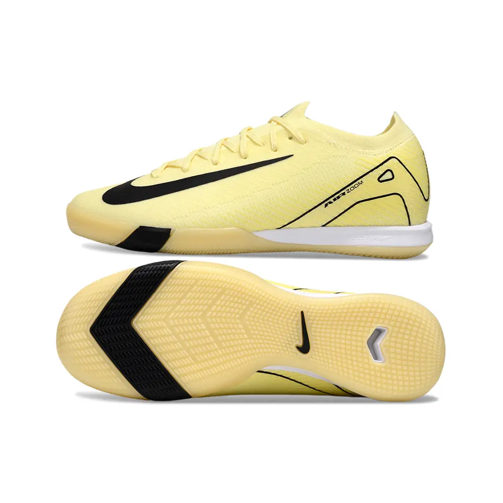 Chuteira Futsal Nike Air Zoom Mercurial Vapor 15 Elite IC Amarelo, Branco e Preto