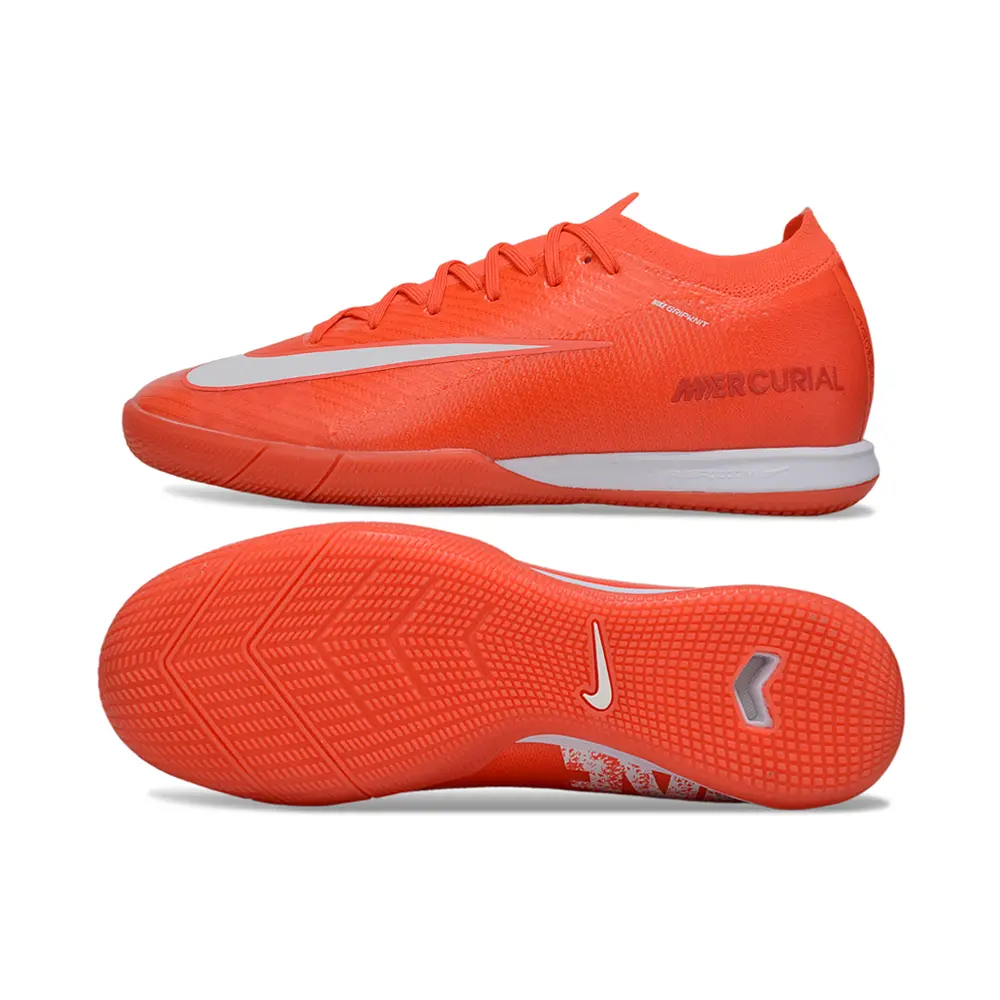Chuteira Futsal Nike Air Zoom Mercurial Vapor 15 Elite IC Vermelho e Branco