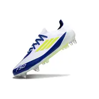 Chuteira Campo Adidas F50 Ponta de Aluminio Branco, Amarelo e Azul - imagem 4