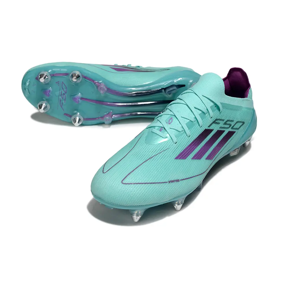 Chuteira Campo Adidas F50 Ponta de Aluminio Azul e Roxo