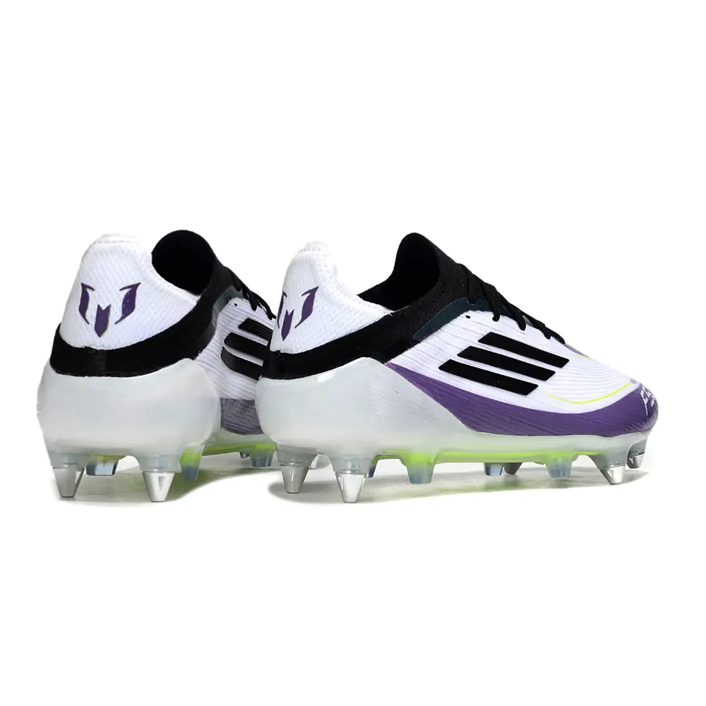 Chuteira Campo Adidas F50 Ponta de Aluminio Branco, Roxo e Preto
