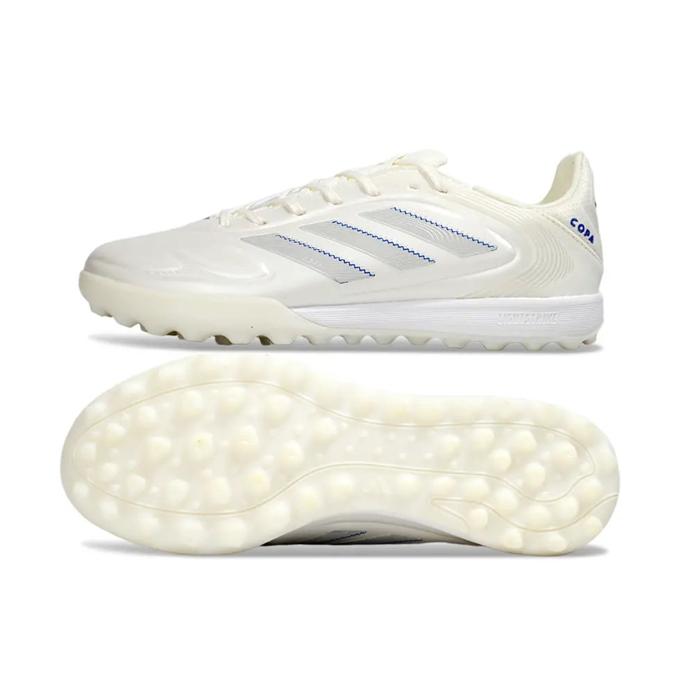 Chuteira Society Adidas Copa Pure.2 TF Branco e Azul