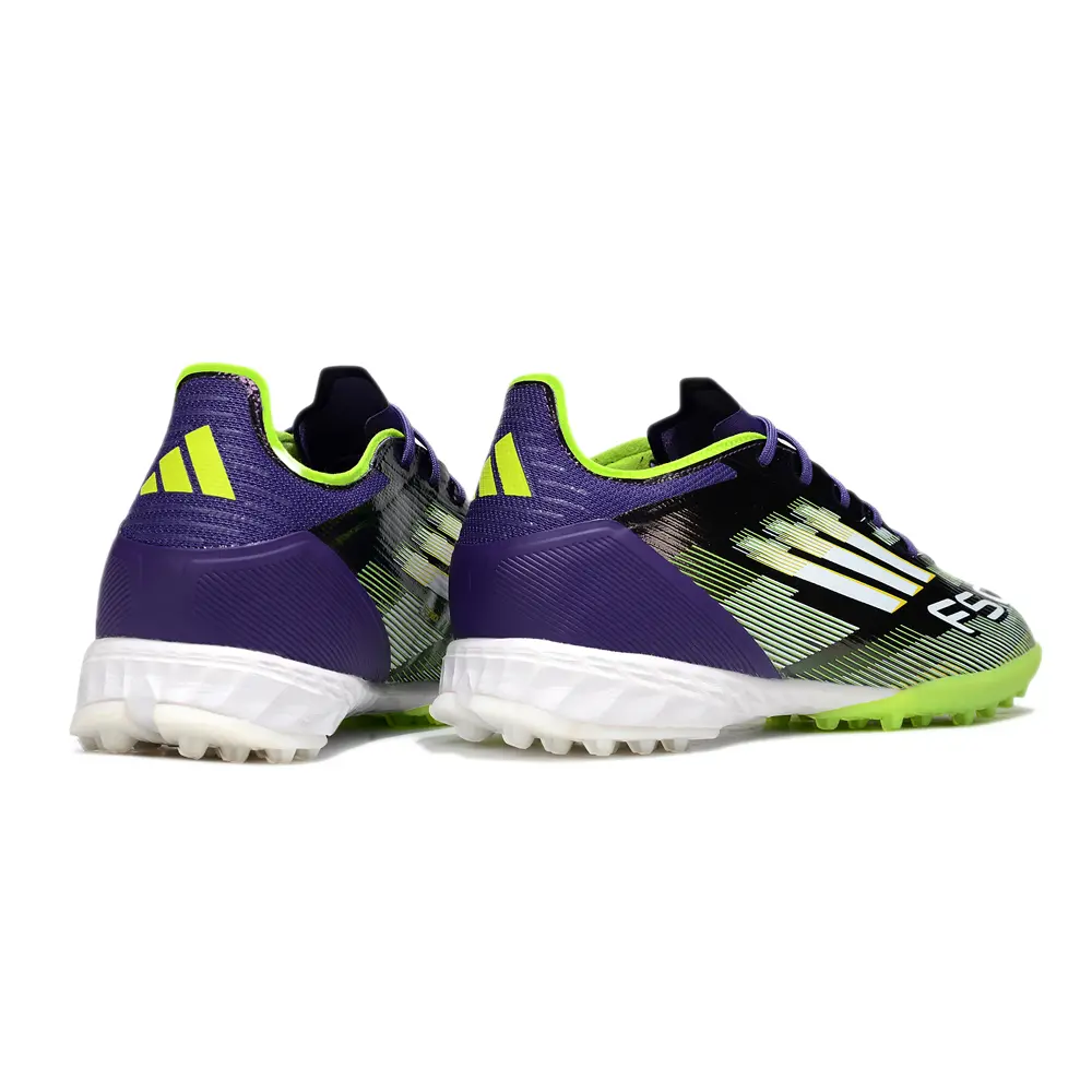 Chuteira Society Adidas F50 TF Roxa e Verde