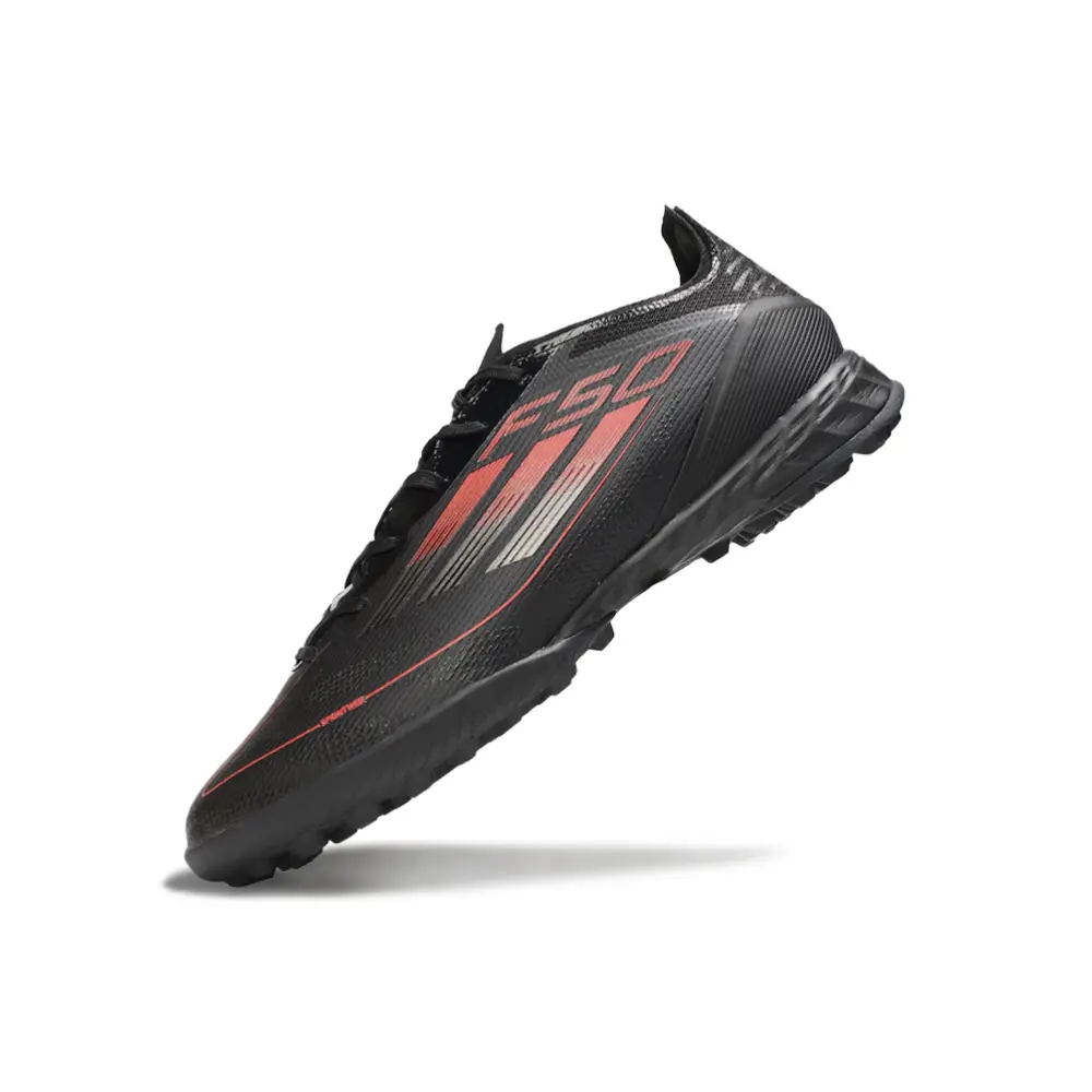 Chuteira Society Adidas F50 TF Preto e Vermelho