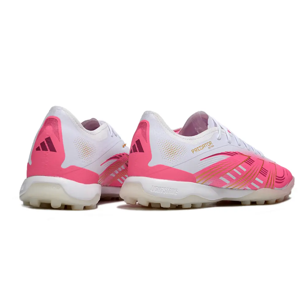 Chuteira Society Adidas Predator Elite TF Rosa e Branco