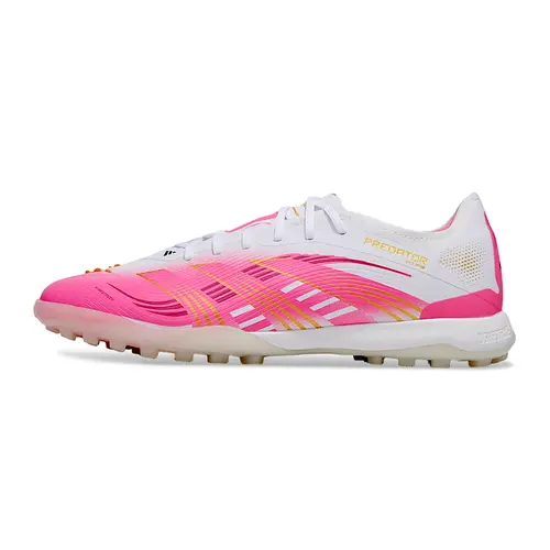 Chuteira Society Adidas Predator Elite TF Rosa e Branco
