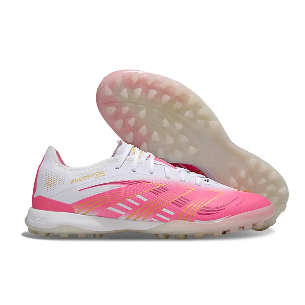 Chuteira Society Adidas Predator Elite TF Rosa e Branco