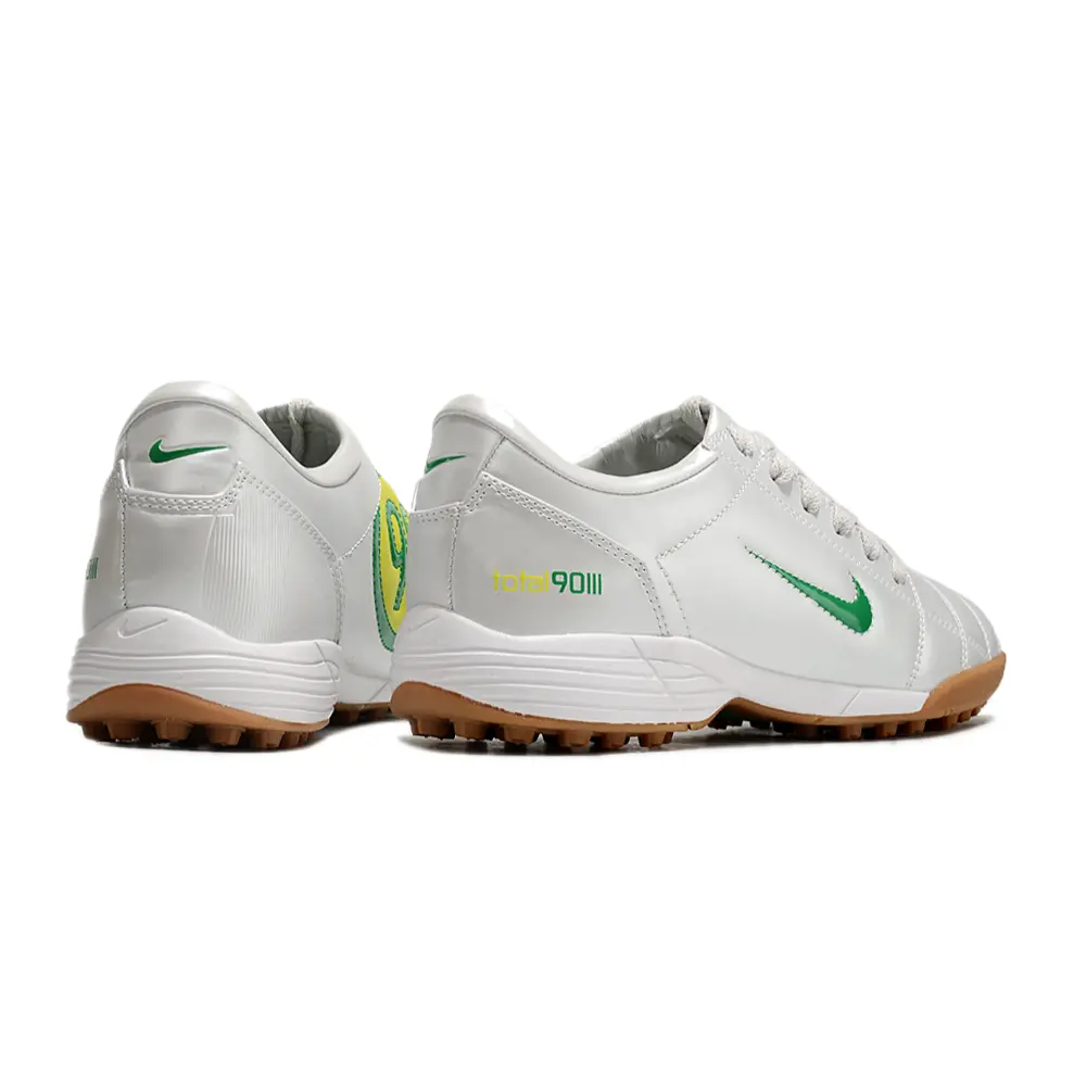 Chuteira Society Nike Total 90 TF Branco e Verde