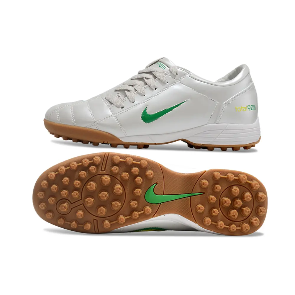 Chuteira Society Nike Total 90 TF Branco e Verde