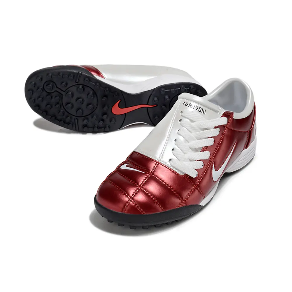 Chuteira Society Nike Total 90 TF Vermelho e Branco
