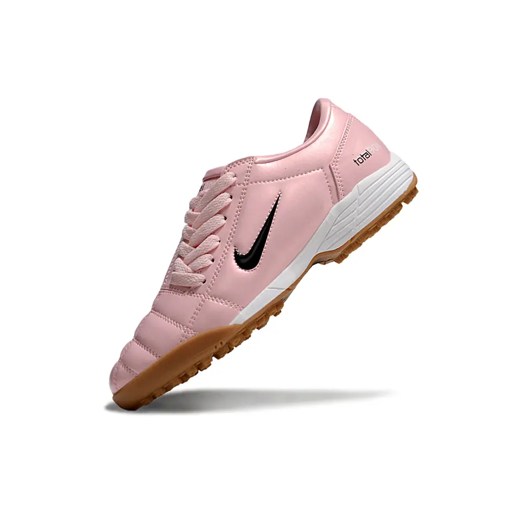 Chuteira Society Nike Total 90 TF Rosa e Branco