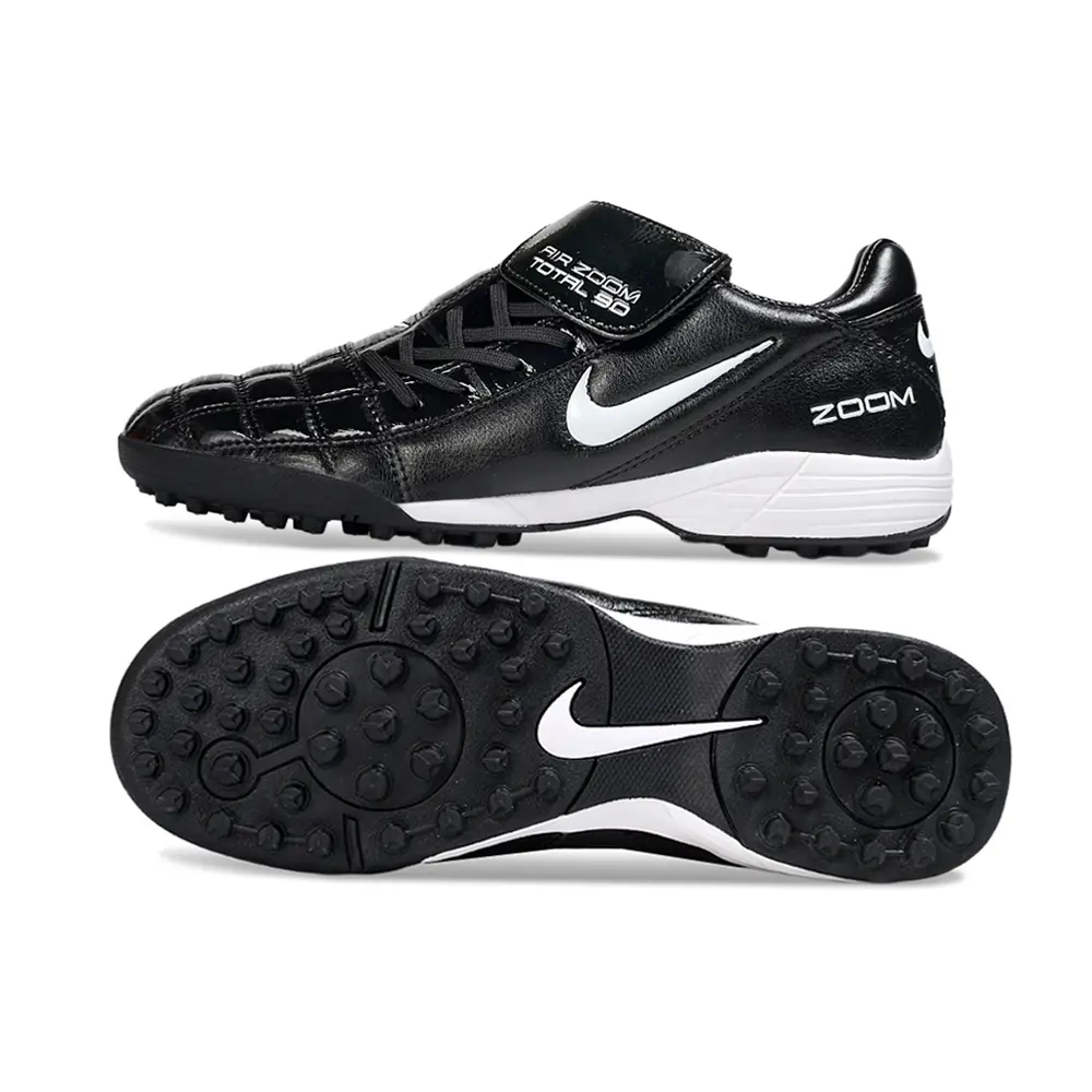 Chuteira Society Nike Total 90 TF Preto e Branco