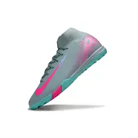 Chuteira Society Nike Air Zoom Mercurial Superfly 10 Elite FG Azul e Rosa - imagem 5