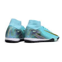 Chuteira Society Nike Air Zoom Mercurial Superfly 10 Elite FG Azul e Dourado - imagem 5