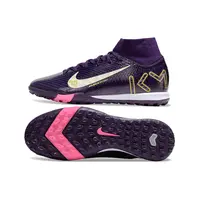 Chuteira Society Nike Air Zoom Mercurial Superfly 10 Elite FG Roxo e Dourado - imagem 5