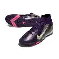 Chuteira Society Nike Air Zoom Mercurial Superfly 10 Elite FG Roxo e Dourado - imagem 3