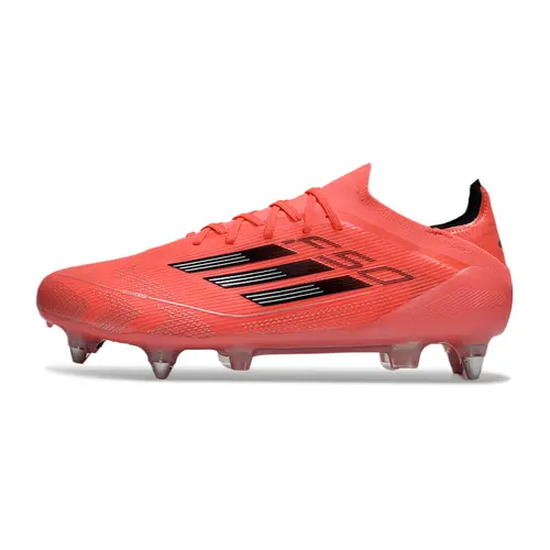 Chuteira Campo Adidas F50 Ponta de Aluminio Vermelho e Preto