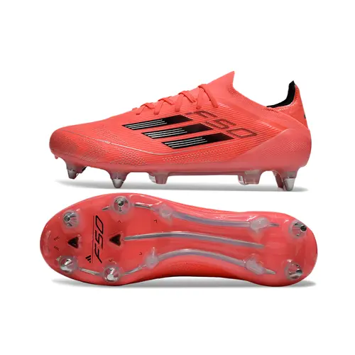 Chuteira Campo Adidas F50 Ponta de Aluminio Vermelho e Preto
