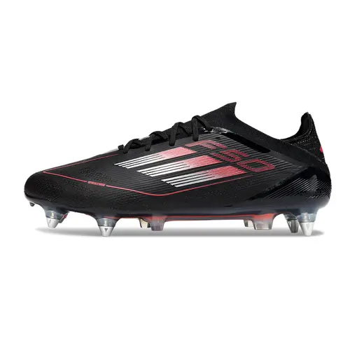Chuteira Campo Adidas F50 Ponta de Aluminio Preto e Vermelho