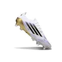 Chuteira Campo Adidas F50 Ponta de Aluminio Branco, Dourado e Roxo - imagem 3