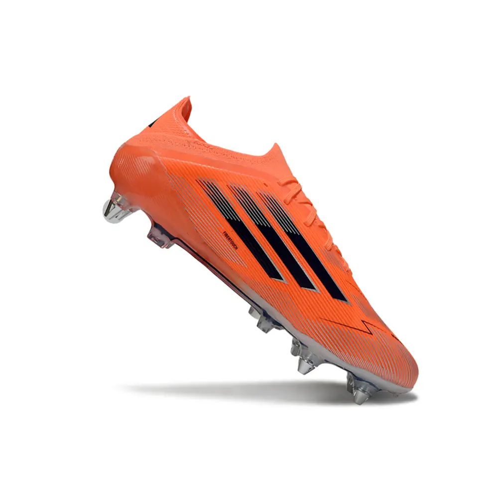 Chuteira Campo Adidas F50+ LL Ponta de Aluminio Laranja e Preto