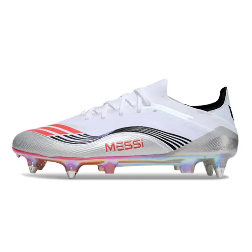 Chuteira Campo Adidas F50 Ponta de Aluminio ''Prestig10'' Branco, Preto e Rosa
