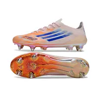 Chuteira Campo Adidas F50 Ponta de Aluminio Rosa, Laranja e Azul - imagem 4