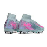 Chuteira Campo Nike Air Zoom Mercurial Superfly 10 Elite Trava Mista Azul e Rosa - imagem 5