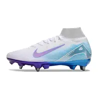 Chuteira Campo Nike Air Zoom Mercurial Superfly 10 Elite Trava Mista Branco, Roxo e Azul - imagem 1