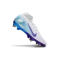 Chuteira Campo Nike Air Zoom Mercurial Superfly 10 Elite Trava Mista Branco, Roxo e Azul - imagem 2
