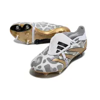 Chuteira Campo Adidas Predator Elite FT 30 Ponta de Aluminio Branco, Dourado e Cinza - imagem 2