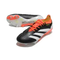 Chuteira Campo Adidas Predator Elite Ponta de Aluminio Preto e Vermelho - imagem 4