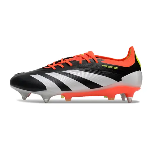 Chuteira Campo Adidas Predator Elite Ponta de Aluminio Preto e Vermelho