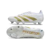 Chuteira Campo Adidas Predator Elite Ponta de Aluminio Branco e Dourado - imagem 5
