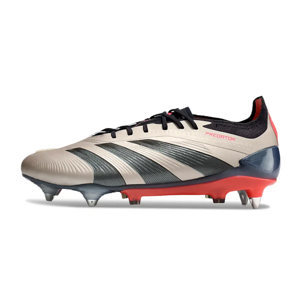Chuteira Campo Adidas Predator Elite Ponta de Aluminio Chumbo e Preto