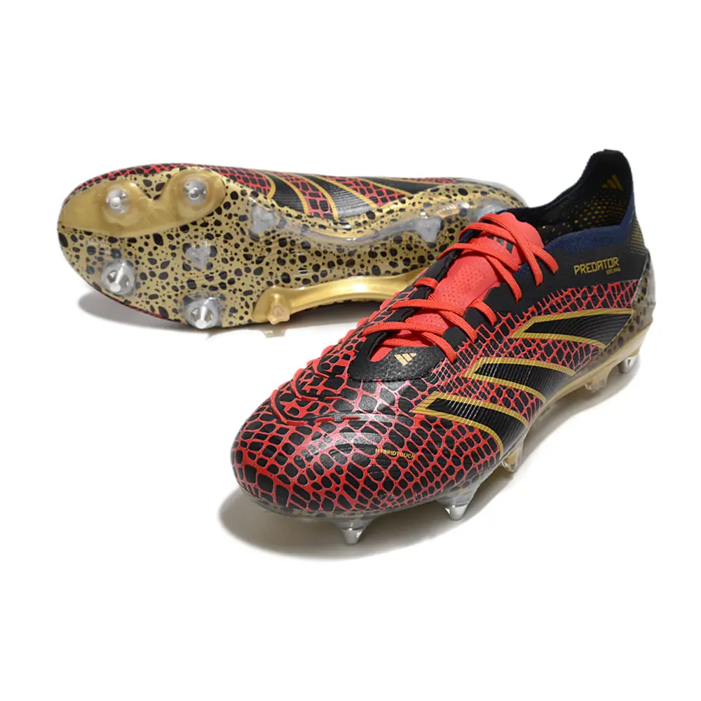 Chuteira Campo Adidas Predator Elite Ponta de Aluminio Chumbo e Preto