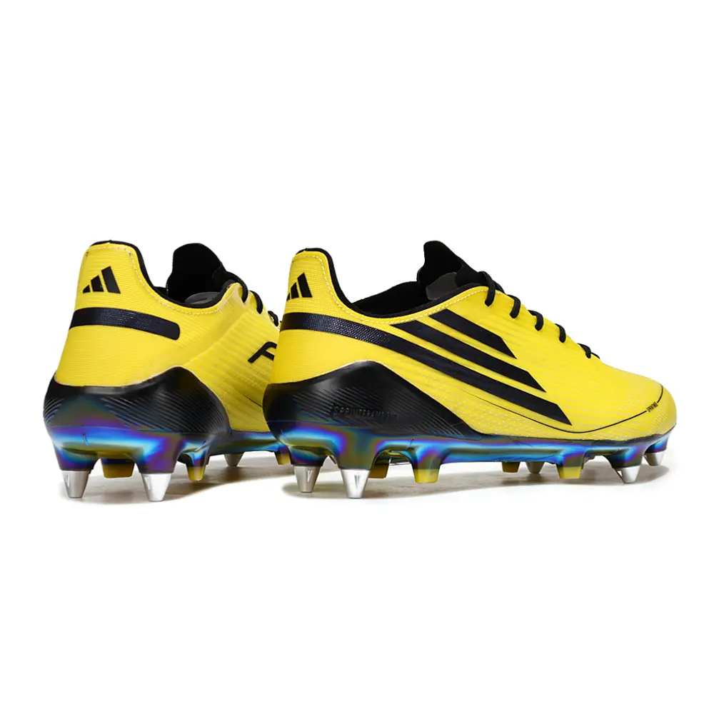 Chuteira Campo Adidas F50 Ponta de Aluminio Amarelo e Preto