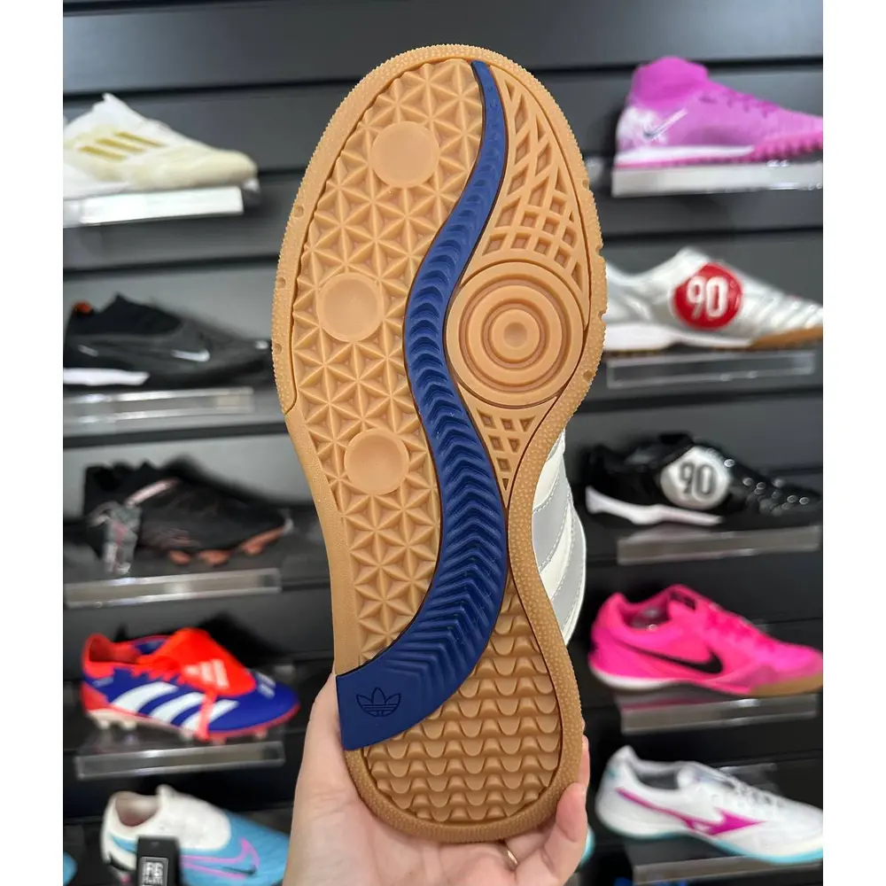 Chuteira Futsal Adidas Copa Mundial IC Bege, Azul e Cinza - Pronta Entrega