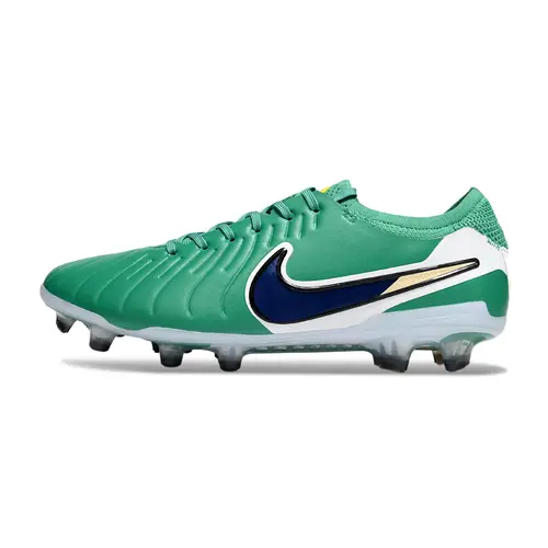 Chuteira Campo Nike Tiempo Legend 10 Elite FG Verde, Azul e Branco