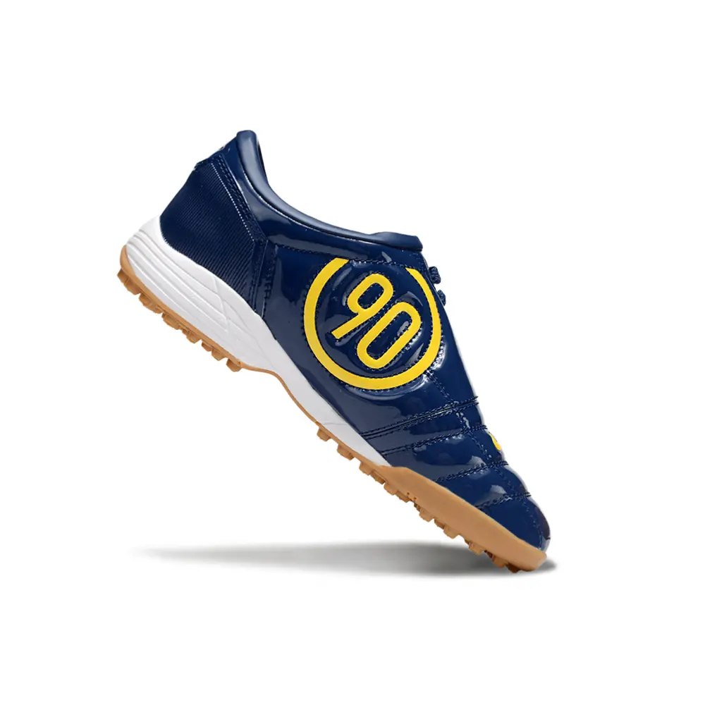 Chuteira Society Nike Total 90 TF Azul e Amarelo