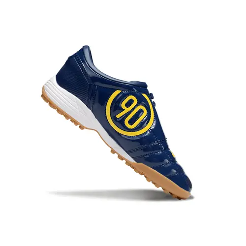 Chuteira Society Nike Total 90 TF Azul e Amarelo