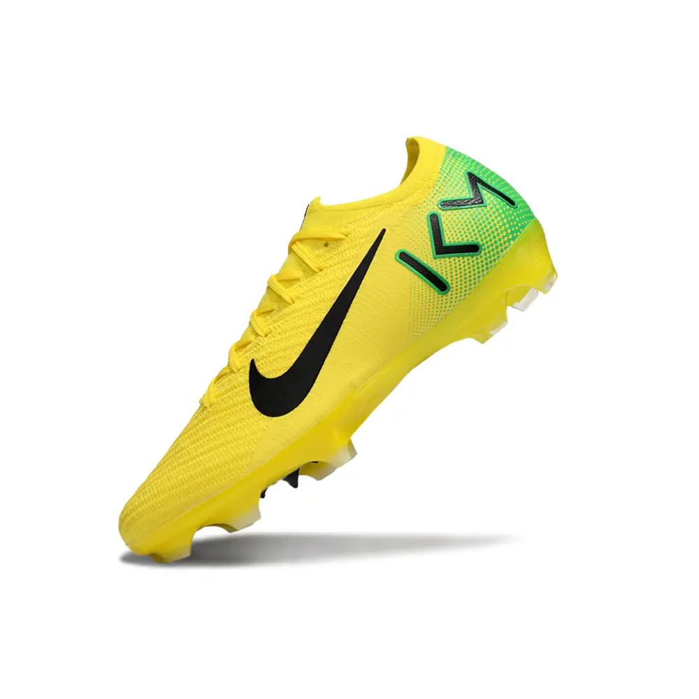 Chuteira Campo Nike Air Zoom Mercurial Vapor 16 Elite FG Amarelo, Verde e Preto Farda de Boleiro