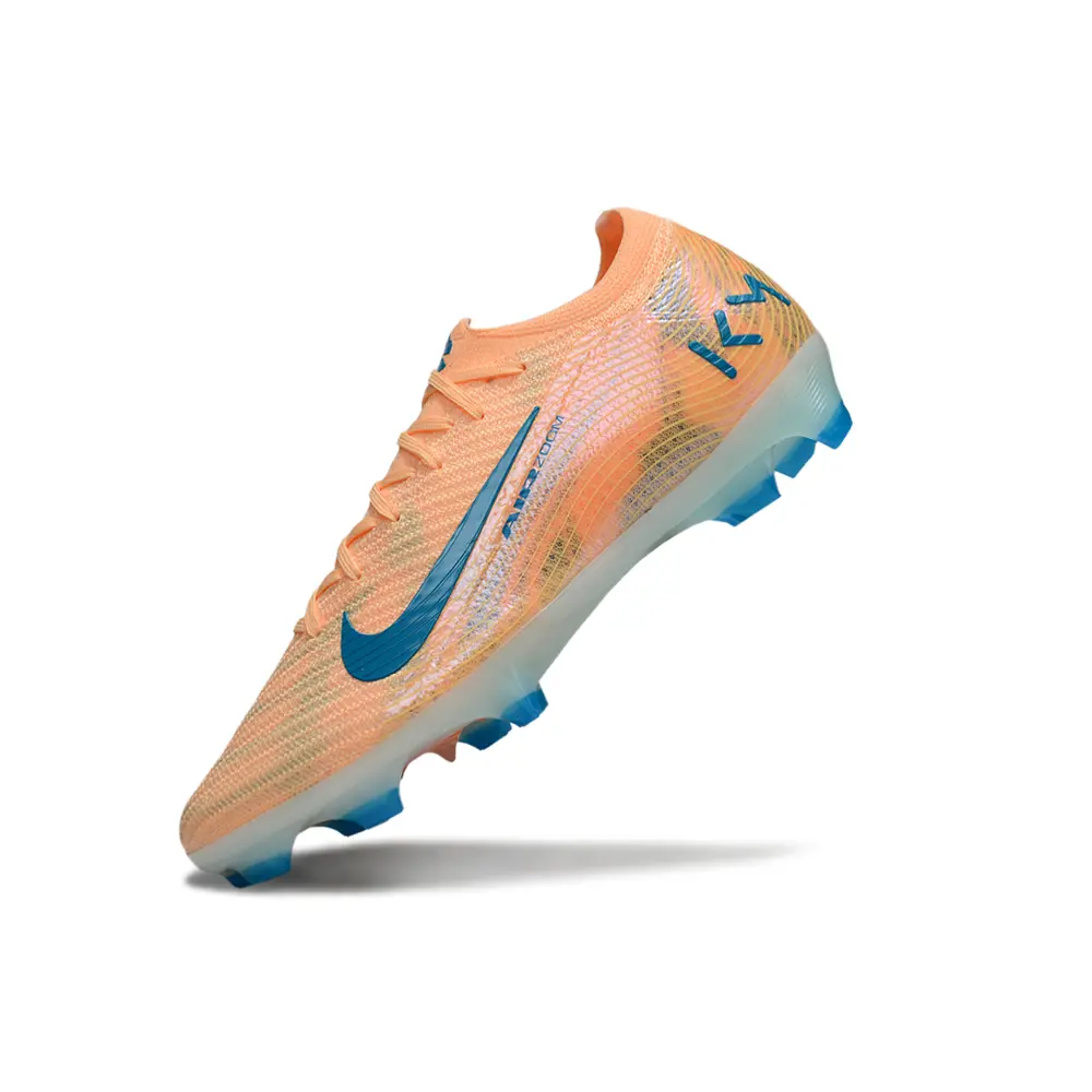 Chuteira Campo Nike Air Zoom Mercurial Vapor 16 Elite FG Rosa e Azul Farda de Boleiro