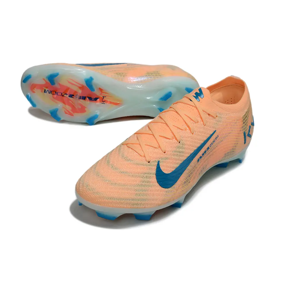 Chuteira Campo Nike Air Zoom Mercurial Vapor 16 Elite FG Rosa e Azul Farda de Boleiro