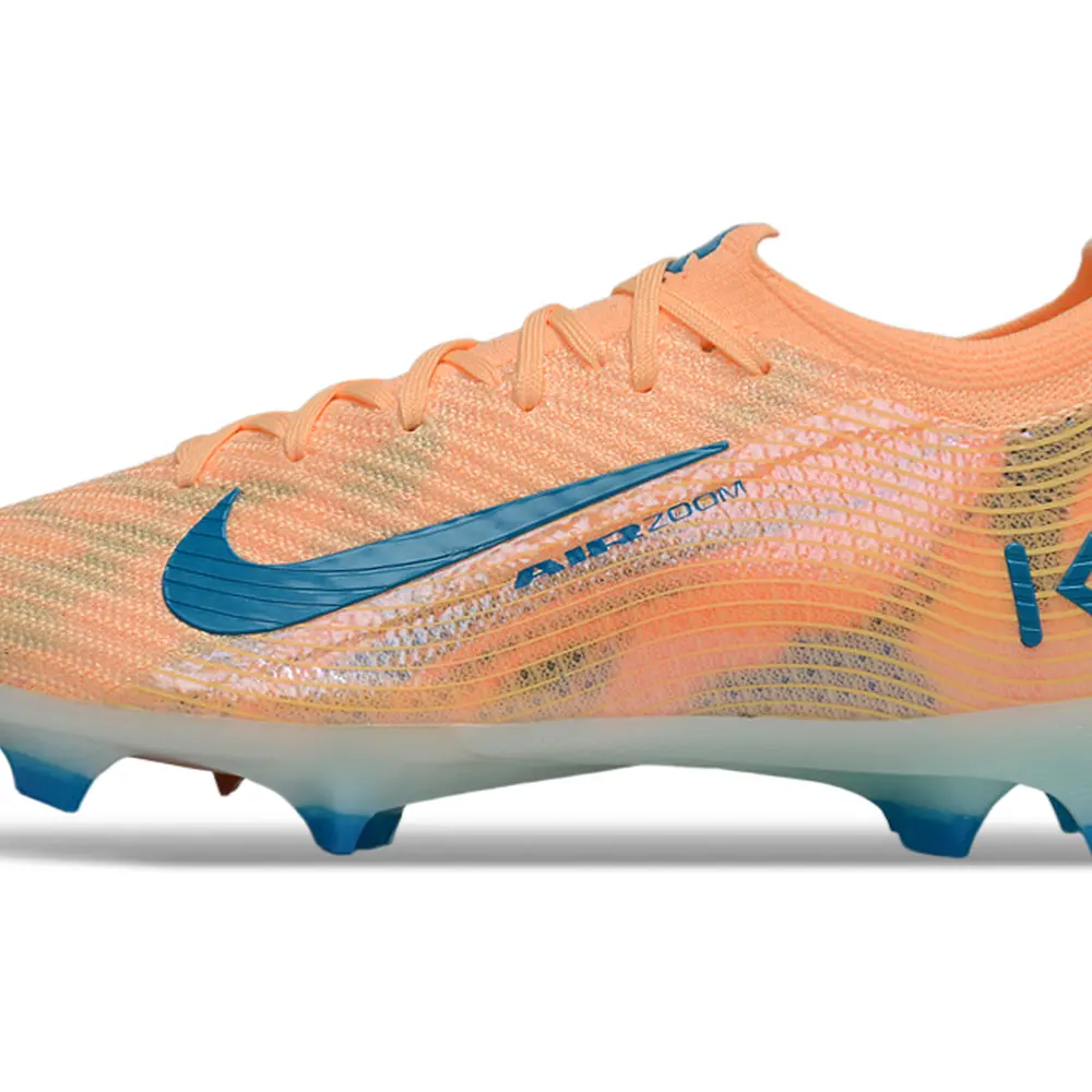 Chuteira Campo Nike Air Zoom Mercurial Vapor 16 Elite FG Rosa e Azul Farda de Boleiro