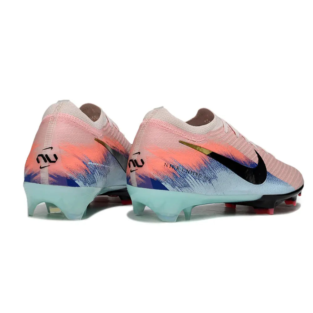 Chuteira Campo Nike Air Zoom Mercurial Vapor 16 Elite FG Rosa, Azul e Preto Farda do Boleiro