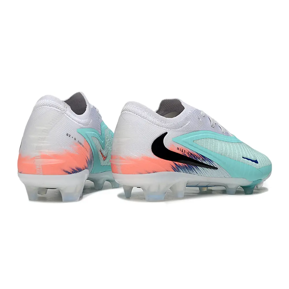 Chuteira Campo Nike Phantom GX 3 Elite FG Azul, Branco e Laranja Farda de Boleiro