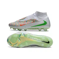 Chuteira Campo Nike Phantom GX 6 Elite FG Prata, Verde e Laranja Farda de Boleiro - imagem 7